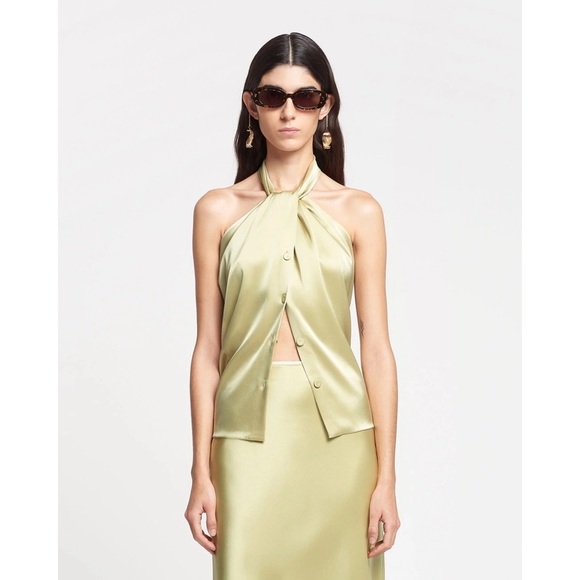 NWT Nanushka Neline Draped Halterneck Top - Picture 1 of 4